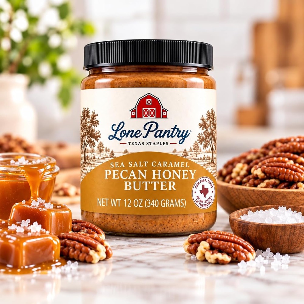 Lone Pantry Sea Salt Caramel Pecan Honey Butter